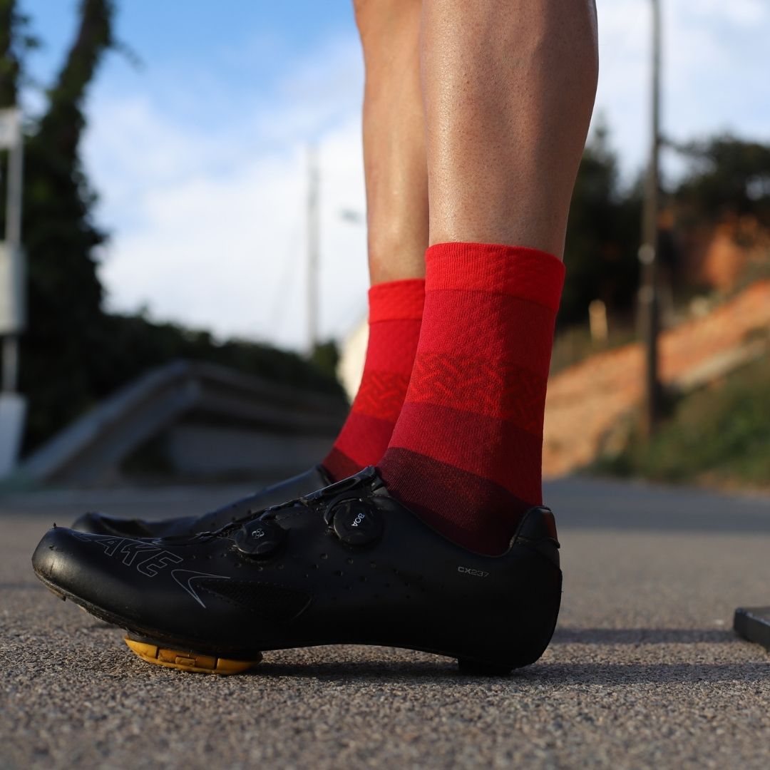 Calcetines Ciclismo Degrade Rojo Ciclismo | Eagle Socks